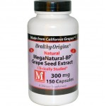 อาหารเสริม เมล็ดองุ่น Healthy Origins, MegaNatural-BP Grape Seed Extract, 300 mg, 150 Capsules